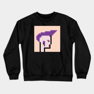 Pixel Art Female with Purple Mohawk: Unique NFT Art from the ToolCrypto Collection / ToolCrypto #12 Crewneck Sweatshirt